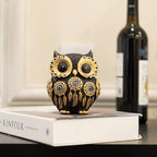 Vintage Black Owl Statue Home Decor - Evil Eye Accent for Bookshelf, Bedroom, Living Room, Office & Table. Cute Small Animal Sculpture Gift for Owl & Birds Lovers - Image 3
