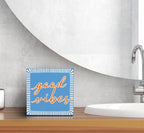 SRADMO Vintage Minimalist Blue Inspirational Wood Box Sign Desk Decor - Image 6