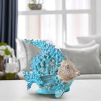 VVGIFTS Beach Coastal Coral Reef Angelfish Home Office Bathroom Decor Gift - Image 3