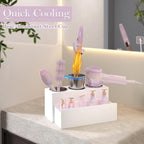 Matte White Countertop Detachable Hair Tool Organizer for Vanity - Image 2
