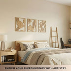 qmmp Modern Wooden Wall Sculptures - Set of 3 - Home Decor Accent - Large Wall Art for Living Room, Bedroom, Office - Easy Installation (Oak, Large - Abstract Shapes) - Image 6