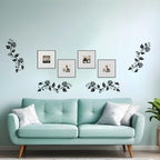 DUOOLN 2 Pcs Metal Rose Tree Leaf Wall Decor, Long Iron Scroll Vine Wall Art Above, Rustic Hanging Sign Flowers Sculpture, For Above Door Living Room Office Indoor And Outdoor Decoration - Black - Image 5
