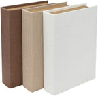Decorative Linen Faux Book Storage Box Neutral Decorative Book Accent,12" by DECOR4SEASON