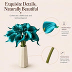 Mandy's 12pcs Teal Calla Lily Artificial Flowers - Image 4