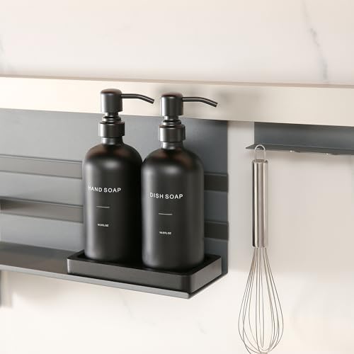 Prus Waso Matte Black Soap Dispenser Set - Image 4
