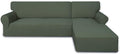 PureFit Stretch Sectional Couch Covers 2 pcs Non Slip L Shape Sofa Cover by PureFit