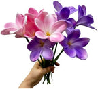 10 pcs Pink&Purple Artificial Plumeria Flowers with Stems,13" Real Touch by Unknown