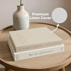 Vine Creations Decorative Books - Set of 2 Linen Hardcover Boxes with Storage - Aesthetic Fake Books for Decoration for Home, Shelf, Bookshelf Decor, Coffee Table Decor, as Storage or Keepsake Box - Image 3