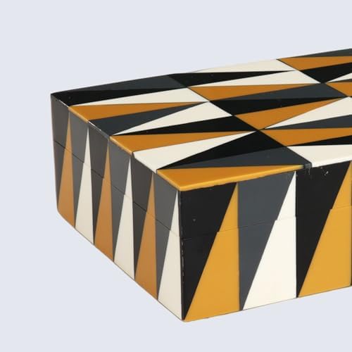 Handicrafts Home Decorative Keepsake Photos Storage Box with Lid, 8x5x2 In - Image 6