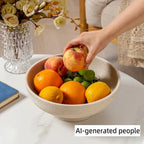 Large Decorative Fruit Bowl,10.43" Modern Snack Candy Bowl Beige - Image 4