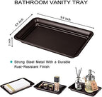 SheeChung Metal Vanity Tray, Bathroom Counter Storage Tray, Bronze 4 Pack - Image 4