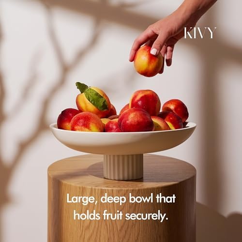 KIVY Concrete Fruit Bowl for Kitchen Counter - Large Decorative Bowl - Image 2