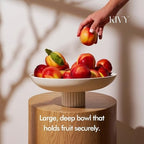 KIVY Concrete Fruit Bowl for Kitchen Counter - Large Decorative Bowl - Image 2