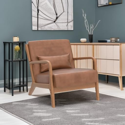 INZOY Mid Century Modern Accent Chair - Image 5