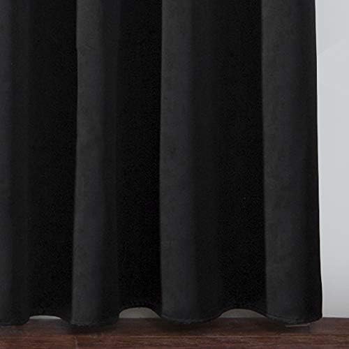 Blackout Curtains 52 x 108 inch/Black Curtains Set of 2 Panels/Thermal - Image 8