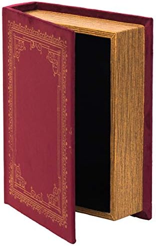 VW Vintiquewise Decorative Vintage Book Shaped Trinket Storage Box - Red by Vintiquewise