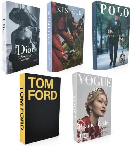 Decorative Faux Books for Home Decor, Foldable Fake Book Set, 5 Pieces - Image 3