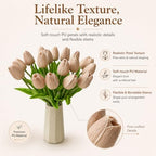 Mandy's 20pcs Artificial Light Brown Tulips - Image 2