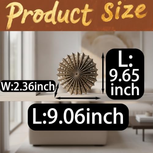 Modern Abstract Decorative Sculpture, Dining Living Room Desk Decor,Geometric Home Decor Statues,Shelf Top Decor Aesthetics, 9.65" Bronze Colored - Image 3