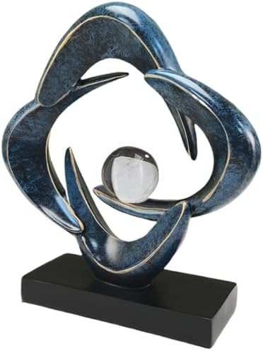Abstract Sculpture Art Home Decor Accents Modern Decorative Objects for Living Room Shelf Coffee Table TV Stand Cabinet Office Decor Accents (Blue) - Image 2