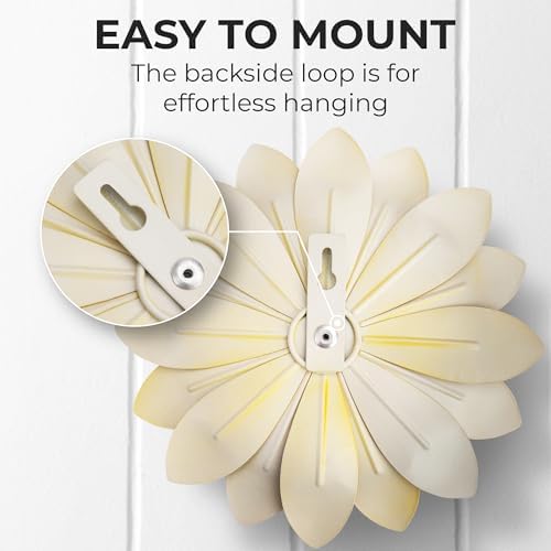Succulent Metal Flowers Wall Decor - 3D Metal Wall Decor, Flower Art Yellow - Image 5
