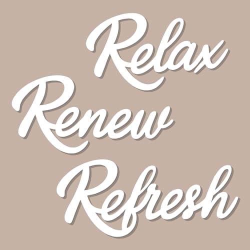3 Pieces Bathroom Decor White Bathroom Wall Art Relax Renew Refresh by HeavenlyWeddingsbyAngelLLC