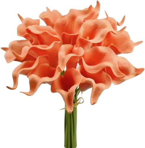 Mandy's 20pcs Coral Calla Lily Artificial Flowers by Mandys