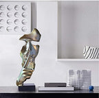 aboxoo Abstract Statues Silence is Gold Decorative Objects (Silver) - Image 3