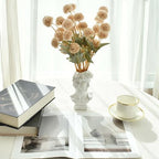 Mandy's 6 Stems Silk Beige Kiku Ball Flowers - Image 6