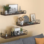 Floating Shelves Set of 3, Wood Wall Shelf, Farmhouse Shelf for Bedroom - Image 2