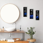 DONFENTHY 3 Pcs Blue Bedroom Decor Blue Rose Wooden Wall Decor Navy Bathroom Inspirational Farmhouse Office Signs With SHE Bible Words Decor For Women Bedroom Home(12x4Inch) - Image 7