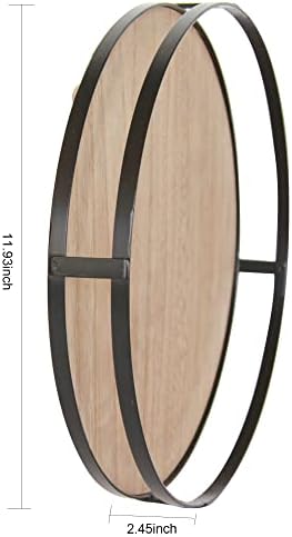 Defined Deco 12in Decorative Tray-Round Serving Tray with Metal Handle-Decorative Trays for Home Decor,Living Room Decor,Coffee Table Decor,Rustic Wooden Tray for Kitchen Table Decor,Dining Table. - Image 6