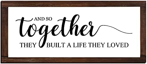 Jetec Together They Built a Life They Loved Rustic Wood Sign, Classic by Jetec