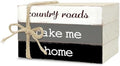 Decorative Books for Home Decor, Rustic Wood Book Stack for Table Decor, Country Roads Take Me Home Decoration Books for Living Room Bookshelf, Farmhouse Stacked Books Decoration (L65) by Ycyfckdr