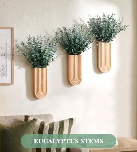 120 Pcs Artificial Eucalyptus Stems Bulk,Fake Plants Eucalyptus Leaves - Image 2