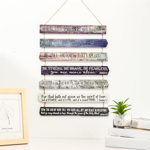 Yookeer 7 Tier Christian Wall Art Bible Verses Purple English Style - Image 4