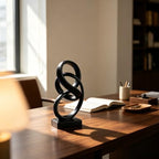 10" Modern Abstract Ribbon Decorative Sculpture, Knot Sculptures,Home Decor,Coffee Table Statues,Dining Living Room Desk Decor（Black） - Image 7