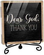 Modern Farmhouse Decor, Home Decor For Living Room, Boho Chic Aesthetic Shelf Decorations, Christian Dear God Acrylic Sign, Farmhouse Entryway Tv Stand Fireplace Coffee Table Decoration (14) by JUSITAKEET
