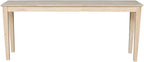 International Concepts Shaker Console Sofa Table, 72-Inch Long, Solid Parawood - Image 7