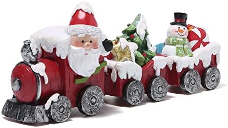 Hodao Christmas Train Figurines with Santa, Tree & Snowman by Hodao