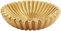 Large Modern Decorative Ruffle Bowl for Home Decor Fruit Bowl Organic Catch All Key Kitchen Entryway Shelf Coffee Table,Gold by Unknown