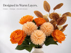 Artificial Flower Bouquet with Vase，Fake Flowers Peony Mums Eucalyptus - Image 5
