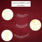 Photect 3 Pcs Metal Wall Art Minimalist Woman Line Decor, Elegant, Gold - Image 5
