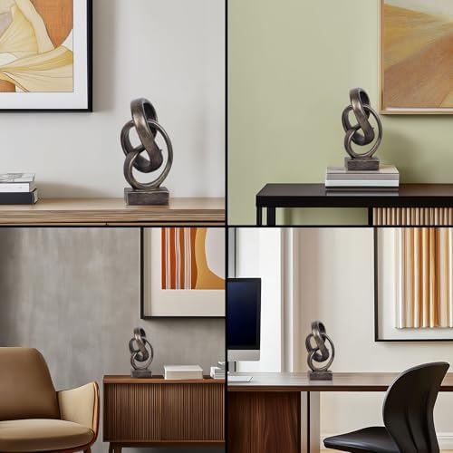 Abstract Bronze Rope Knot Statue, Geometric Decor, Living Room Coffee Table Bookshelf countertop Bronze Decor, Office Coffee Table entryway entryway Desktop Decor. - Image 5