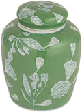 Creative Co-Op Decorative Ceramic Ginger Jar with Lid, Green by Unknown