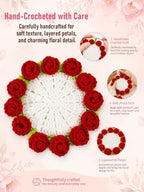 Crochet Flower Bouquet Coasters, Cotton Rose Gifts for Home Decor 1Pc - Image 4