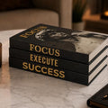 Motivational Decorative Books Set of 3 - Faux Books for Home Office Decor by UpstartDecor