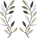 Zhengmy 2 Pcs Metal Leaf Wall Art Vine Branch Decor,Colorful by Zhengmy