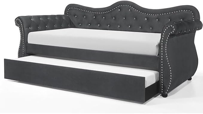 Modern Luxury Upholstery Crystal Tufted Trundle - Image 6