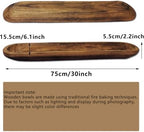 Wooden Dough Bowl Decor, Vintage Wooden Bowl Hand Carved Home Decor for Dining Table Center, Living Room, Kitchen Decor. (30inch brown) - Image 2